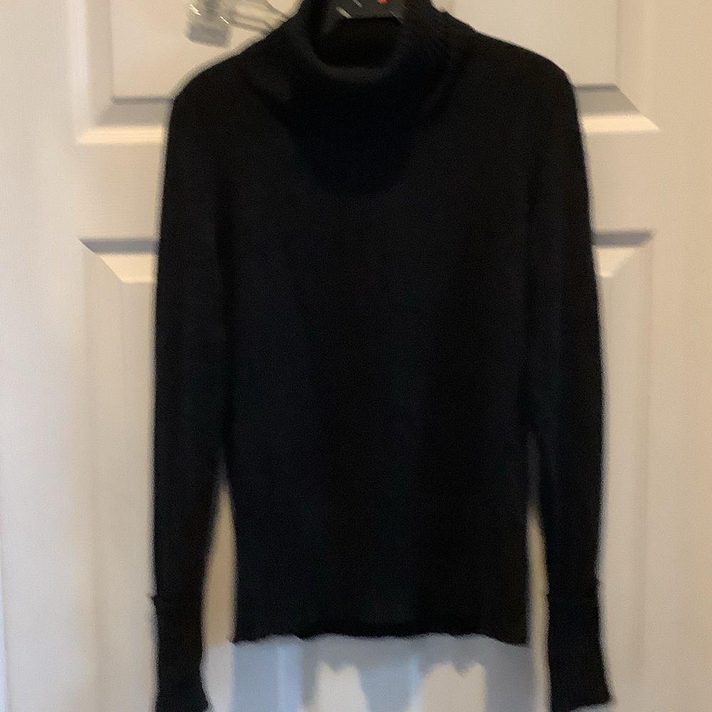 Cynthia Rowley Classic‎ Black Turtleneck Sweater, cashmere